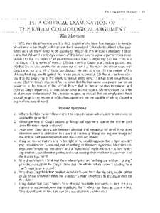 Theology / Arguments for the existence of God / Physical cosmology / Philosophy of science / Natural philosophy / Kalām cosmological argument / Cosmological argument / William Lane Craig / Ex nihilo / Philosophy / Theism / Religious philosophy