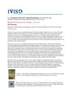 In: Companion and Exotic Animal Parasitology, Bowman D.D. (Ed.) Publisher: International Veterinary Information Service (www.ivis.org)