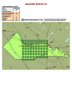 Assembly District 31 Total Male Population: 284,646 Men age 18+  CAP cases