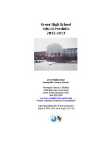 Special education / Education reform / Youth / Education / Greer High School