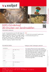 2  MAN-Zylinderkopf 3D-Drucken von Sandmodellen  MAN-Zylinderkopf