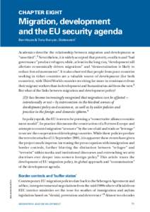 CHAPTER EIGHT  Migration, development and the EU security agenda Ben Hayes & Tony Bunyan, Statewatch1