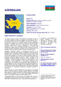 TEMPUS / European Higher Education Area / Bologna Process / Azerbaijan / Educational policies and initiatives of the European Union / Asia / Earth