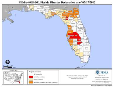 FEMA-4068-DR, Florida Disaster Declaration as of[removed]AL MS LA