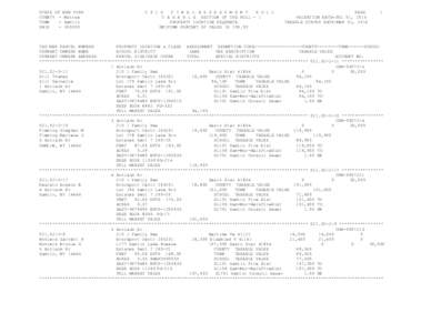 STATE OF COUNTY TOWN SWIS -  NEW YORK