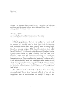 review  Cwrw am Ddim (A Rhesymau Eraill dros Dysgu’r Iaith). (Free Beer [And Other Reasons to Learn Welsh]). Llandysul: Gwasg Gomer. 237 pages. ISBN8