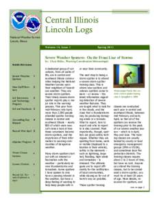 Central Illinois Lincoln Logs National Weather Service Lincoln, Illinois Volume 14, Issue 1