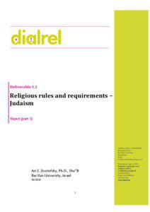 Deliverable 1.1  Religious rules and requirements –