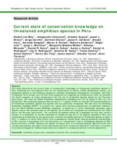 Manuscript to be submitted to Tropical Conservation Science (tropicalconservationscience