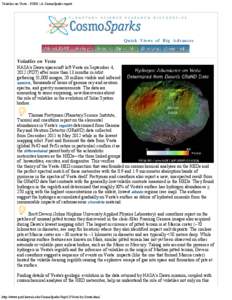 Volatiles on Vesta - PSRD | A CosmoSparks report