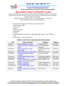 Recreation Centers in Pinellas County