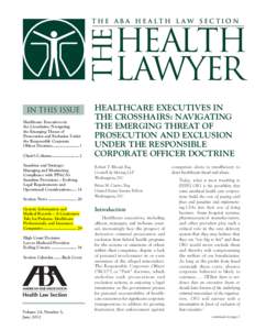 the aba he alth l aw section  THE HEALTH LAWYER