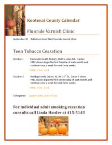 Microsoft Word - Kootenai Health Promotion Events