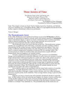 4 Three Arrows of Time The Moving Finger writes; and having writ,