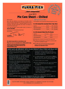 June[removed]Pie Care Sheet – Chilled