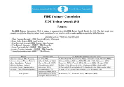 Microsoft Word - FIDE Trainer Awards 2015-Results.doc