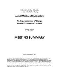 Mind / Applied psychology / Behavior change / Behavior modification / Psychology / Behavioral economics / National Institutes of Health / Behavior analysis of child development / Applied behavior analysis / Behaviorism / Behavior / Ethology