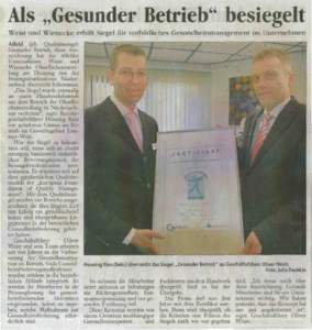 Als „Gesunder Betrieb