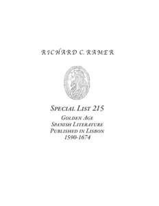 special list 215 R I C H A R D C. R A M E R