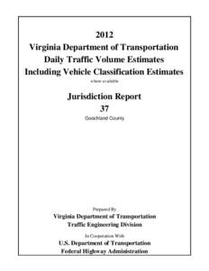 2012 Virginia Department of Transportation Daily Traffic Volume Estimates