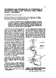 Occurrence and Distribution of Anthropods in Travertine Creek, Platt National Park, Murray County, Oklahoma