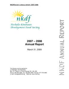 NKDFS OCIETY  ANNUAL REPORT[removed]