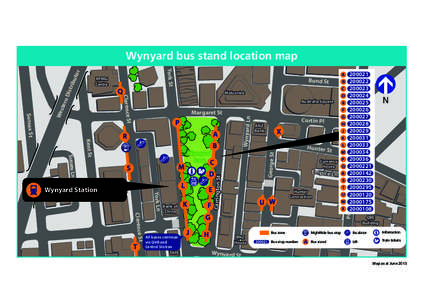 Wynyard bus stand location map A Bond St  D