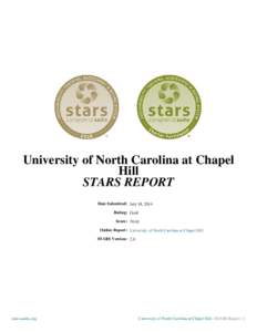 University of North Carolina at Chapel Hill STARS Report