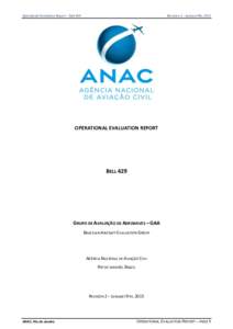 Operational Evaluation Report – Bell 429  Revision 2 – January 9th, 2015 OPERATIONAL EVALUATION REPORT