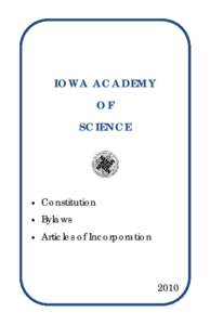 IOWA ACADEMY OF SCIENCE 