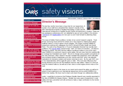 CARRS-Q Safety Visions - September 2014