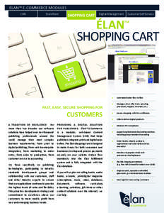 ÉLAN™ E-COMMERCE MODULES CMS Storefront  SHOPPING CART