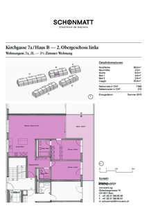 S ta d t n a h i m G r ü n e n  Kirchgasse 7a / Haus B — 2. Obergeschoss links Wohnungsnr. 7a_3L — 3½ Zimmer Wohnung Detailinformationen