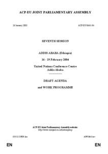 ACP-EU JOINT PARLIAMENTARY ASSEMBLY  26 January 2003 ACP-EU[removed]