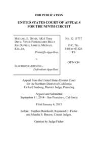 Digital media / Electronic Arts / Entertainment Software Association / Strategic lawsuit against public participation / Madden NFL / NCAA Football series / Keker & Van Nest LLP / Stephen Reinhardt / Law / Video game development / Video game developers