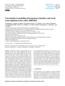 Meteorology / Ozone depletion / Disinfectants / Millennium Development Goals / Environmental chemistry / Ozone / Polar vortex / Chlorine / Polar stratospheric cloud / Chemistry / Oxidizing agents / Environment