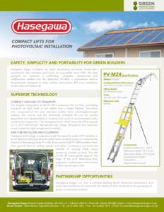 Stairways / Hasegawa Corporation / Scaffolding / Photovoltaics / Technology / Tools / Ladder