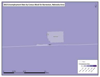 ´  2013 Unemployment Rate by Census Block for Barneston, Nebraska Area 3%