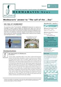 Partner of: Research and conservation of coastal ecosystems in the Mediterranean M E D MARAVI S  N e w s