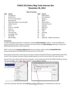 COGCC GIS Online Map Tools-Internet Site November 26, 2012 Page 1 3 3