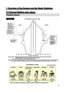 I Overview of the System and the Basic Statistics [1] General Welfare and Labour Population Structure Overview  The Population Pyramid in Japan