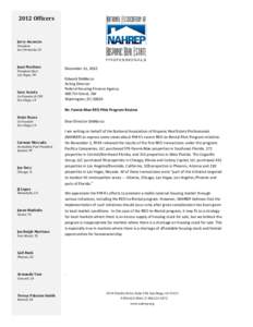 Subprime mortgage crisis / Fannie Mae / Federal Housing Finance Agency / Affordable housing / Las Vegas /  Nevada / National Community Stabilization Trust / Economy of the United States / Mortgage industry of the United States / United States Department of Housing and Urban Development