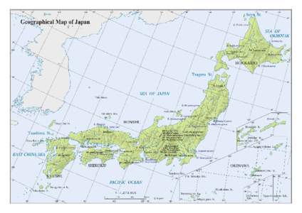Geographical Map of Japan