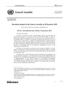A/RESUnited Nations Distr.: General 11 February 2011