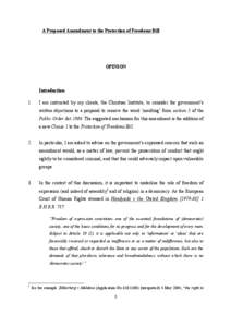 A Proposed Amendment to the Protection of Freedoms Bill  OPINION Introduction 1.