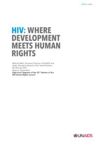 speech | 2013  HIV: where development meets human rights