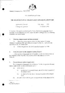 •  Statutory Document No. 403 THE ADOPTION ACT 1984