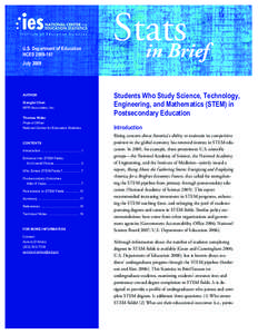 Students Who Study Science, Technology, Engineering, and Mathematics (STEM) in Postsecondary Education