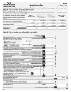 NS428  Nova Scotia Tax T1 General – 2005