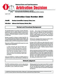 National Grain and Feed Association[removed]Eye St., N.W., Suite 1003, Washington, D.C[removed]Phone: ([removed], FAX: ([removed], E-Mail: [removed], Web Site: www.ngfa.org  April 4, 2013